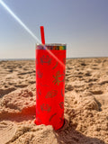 Crabs and Anchor Prism Plated Beach theme - 22oz Slim Tumbler