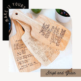 Engraved Cutting Board with Wooden Handle