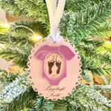 First Christmas - Baby's Footprint Keepsake Ornament