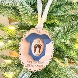 First Christmas - Baby's Footprint Keepsake Ornament
