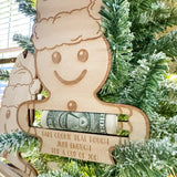 Gingerbread Money Holder Ornament or Gift Tag