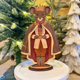 Wooden Segmented Mouse King from the Nutcracker - Shelf Sitter/Mantel Decor