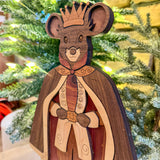 Wooden Segmented Mouse King from the Nutcracker - Shelf Sitter/Mantel Decor