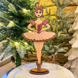 Wooden Segmented Sugar Plum Fairy - Shelf Sitter/Mantel Decor