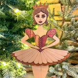 Wooden Segmented Sugar Plum Fairy - Shelf Sitter/Mantel Decor