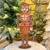 Wooden Segmented Nutcracker Soldier - Shelf Sitter/Mantel Decor