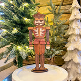 Wooden Segmented Nutcracker Soldier - Shelf Sitter/Mantel Decor