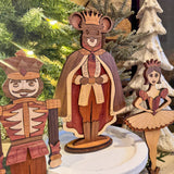 Wooden Segmented Nutcracker Collection - Shelf Sitter/Mantel Decor