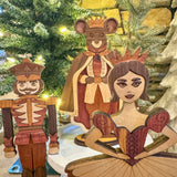 Wooden Segmented Mouse King from the Nutcracker - Shelf Sitter/Mantel Decor