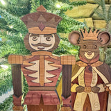 Wooden Segmented Nutcracker Collection - Shelf Sitter/Mantel Decor