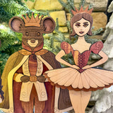 Wooden Segmented Mouse King from the Nutcracker - Shelf Sitter/Mantel Decor