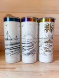 Prism Plated Beach Scene - 22oz Slim Tumbler
