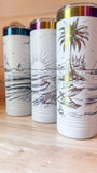 Prism Plated Beach Scene - 22oz Slim Tumbler