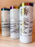 Prism Plated Beach Scene - 22oz Slim Tumbler
