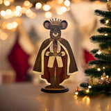 Wooden Segmented Mouse King from the Nutcracker - Shelf Sitter/Mantel Decor