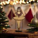 Wooden Segmented Sugar Plum Fairy - Shelf Sitter/Mantel Decor