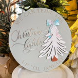 Christmas Lights Until January - 12" Round Sign