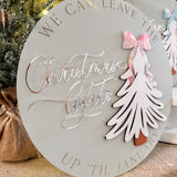 Christmas Lights Until January - 12" Round Sign