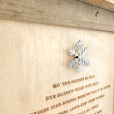 Kid on Christmas Rustic Wooden Sign