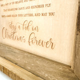 Kid on Christmas Rustic Wooden Sign