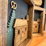 Hometown holidays: Santas Cabin (Night Scene)