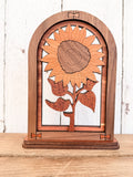 Sunflower Wood Decor | Segmented Wood Fall Accent