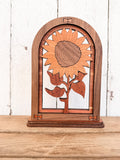 Sunflower Wood Decor | Segmented Wood Fall Accent