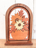 Wooden Pumpkin Decor | Segmented wood Fall Accent