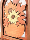 Wooden Pumpkin Decor | Segmented wood Fall Accent