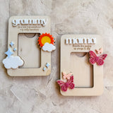 "You are My Sunshine" Wooden Mini-Photo Frame with Magnet or Visor Clip