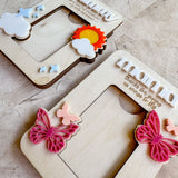 Wooden Mini-Photo Frame with Magnet or Visor Clip - Frames for HER