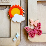 Wooden Mini-Photo Frame with Magnet or Visor Clip - Frames for HER