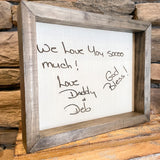 Custom Handwriting Box Framed Sign