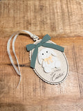 Vintage Bunny Easter Basket Tag