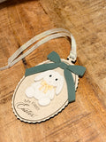Vintage Bunny Easter Basket Tag