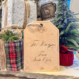 Gift From Santa - Large Wooden Personalized Tag