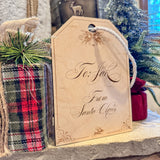 Gift From Santa - Large Wooden Personalized Tag