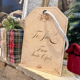 Gift From Santa - Large Wooden Personalized Tag
