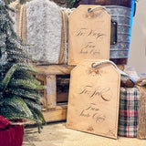 Gift From Santa - Large Wooden Personalized Tag
