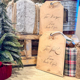 Gift From Santa - Large Wooden Personalized Tag