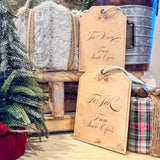 Gift From Santa - Large Wooden Personalized Tag