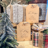 Gift From Santa - Large Wooden Personalized Tag