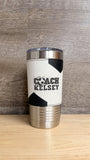 20oz Leather Wrapped Soccer Tumbler