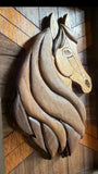 Riley the Horse - Segmented Wood Art