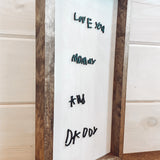 Custom Handwriting Box Framed Sign