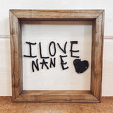 Custom Handwriting Box Framed Sign