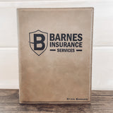 Engraved Leather Notepad - 9 1/2x12"