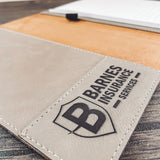 Engraved Leather Notepad - 9 1/2x12"