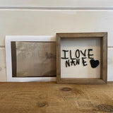 Custom Handwriting Box Framed Sign