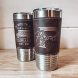 Engraved Leatherette Tumbler